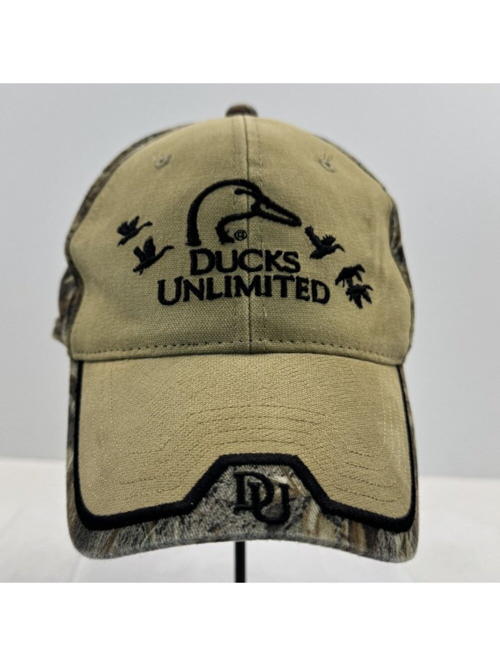 Ducks Unlimited Camouflage Cap Adjustable Strap Embroidered Logo DU Leader Hat